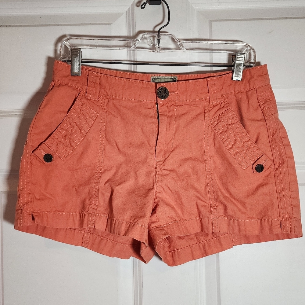 Khakis Women's Orange Coral Cotton Shorts Size 6